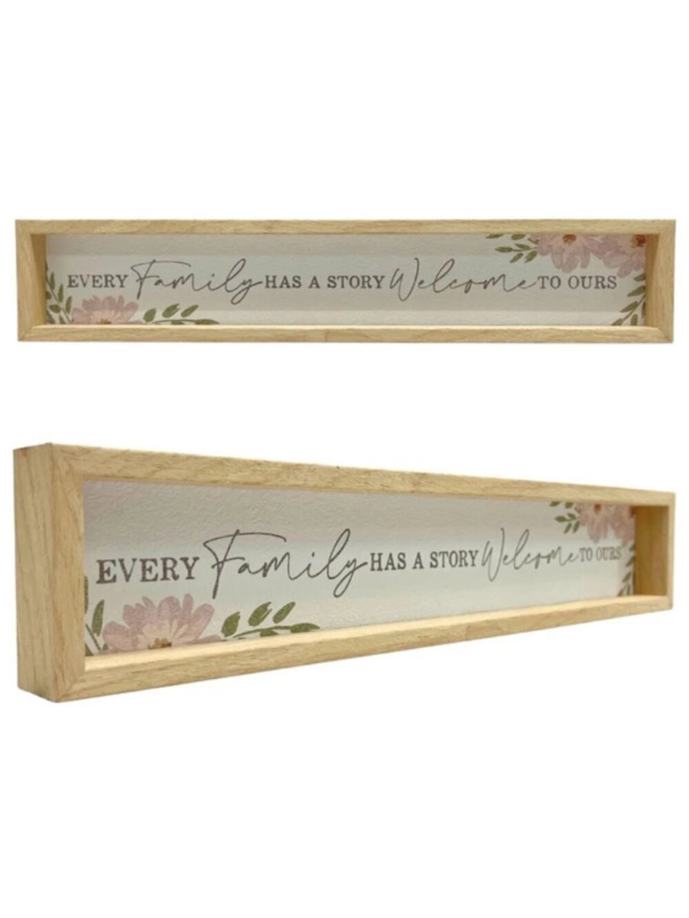 Farmhouse Every Family Has a Story Welcome to Ours Wood Wall Sign